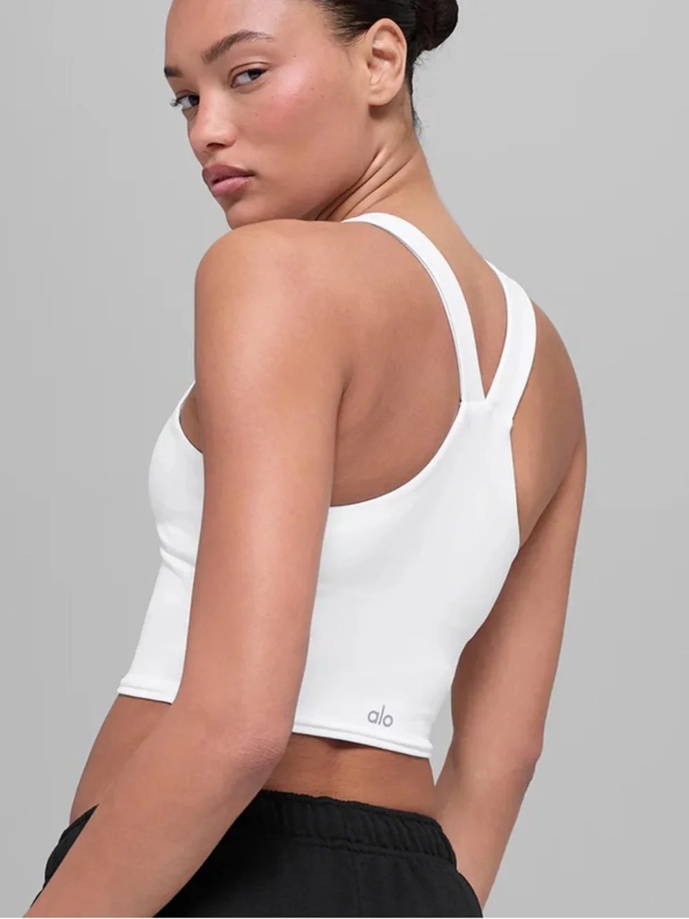 Alo Yoga Airbrush Real Bra Tank in White